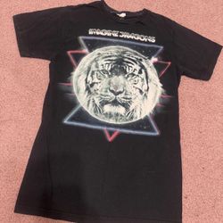 Vintage small black i imagine dragons music band concert tee shirt y2k Music Band