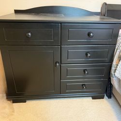 Dresser and vanity with stool