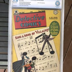 Detective Comics #124 (1947) CBCS 3.0; Joker Music Cover By Bob Kane; Like CGC 