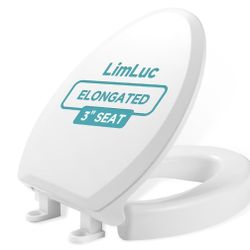 Elongated Toilet Seat Riser, 2.5 with Slow Close, Non-Slip, 18.5 “. New.  Never used.  