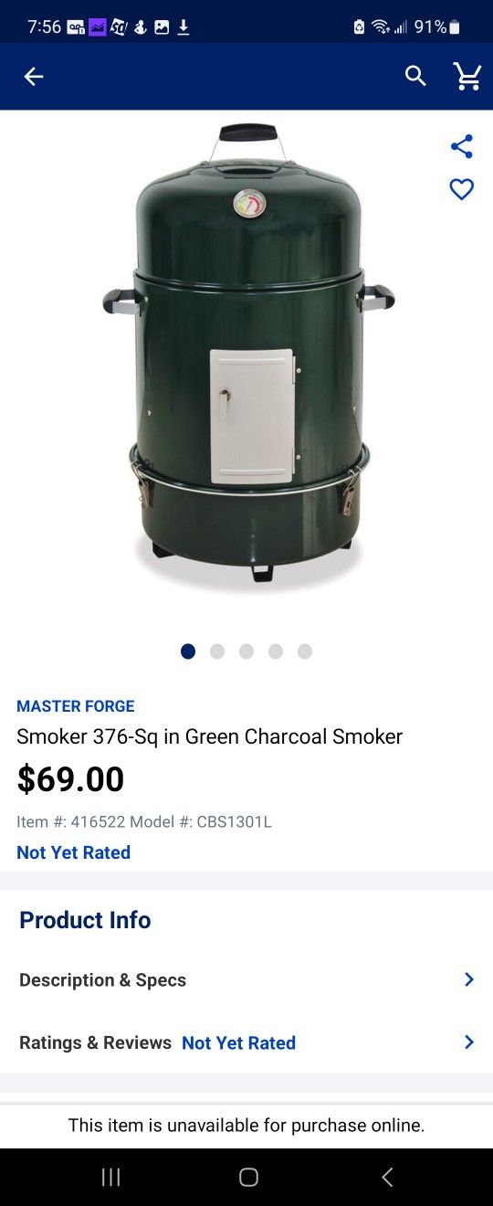 Master Forge Smoker BBQ Grill