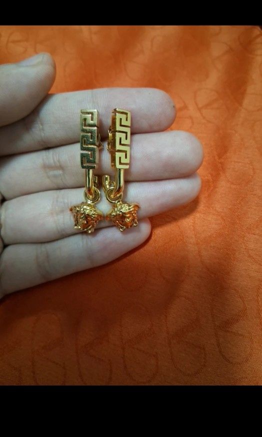 Versace Gold Plated Earrings