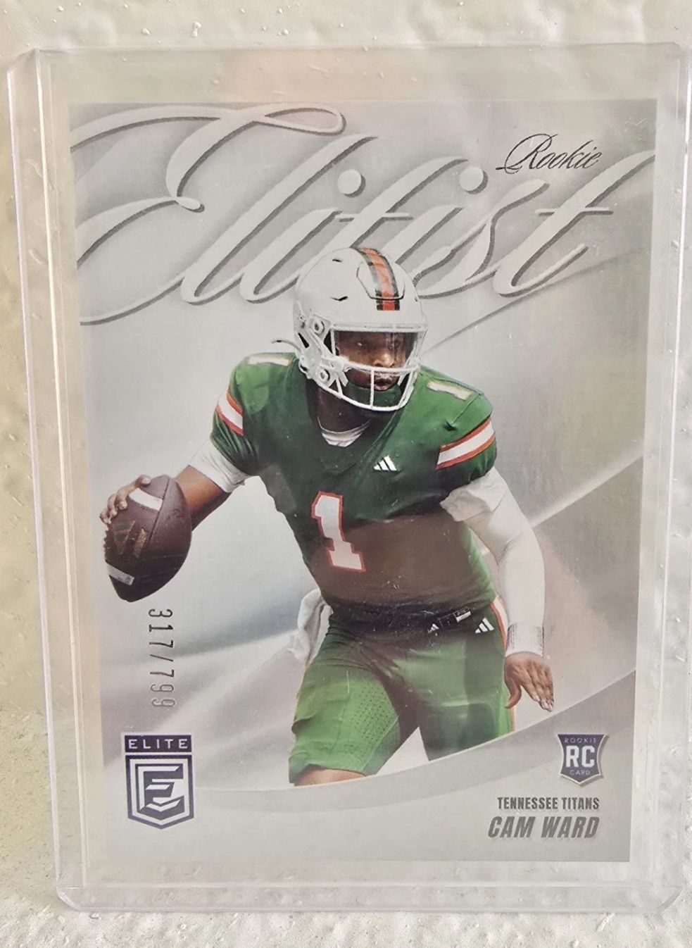 Cam Ward 2025 Donruss Elite Elitist RC #8 Silver 317/799 Tennessee Titans 