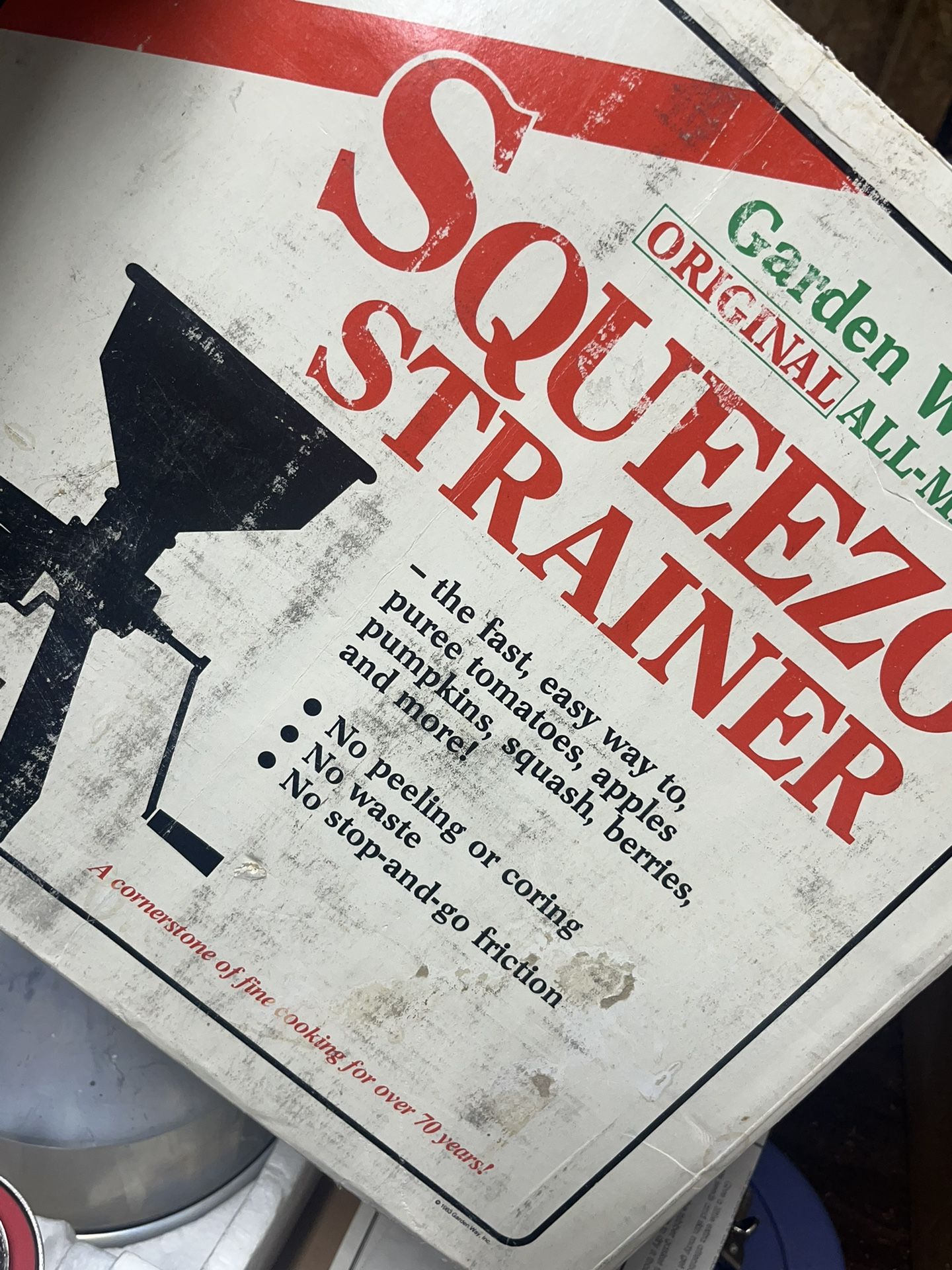 Squeezo Strainer For Canning or Prep