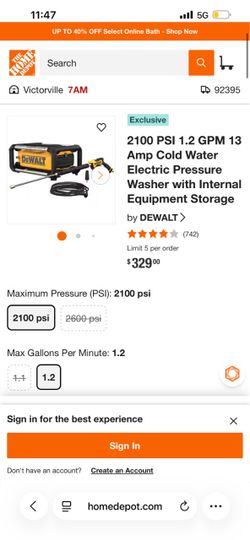 Dewalt pressure washer