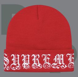 Supreme Old English Rhinestone Beanie