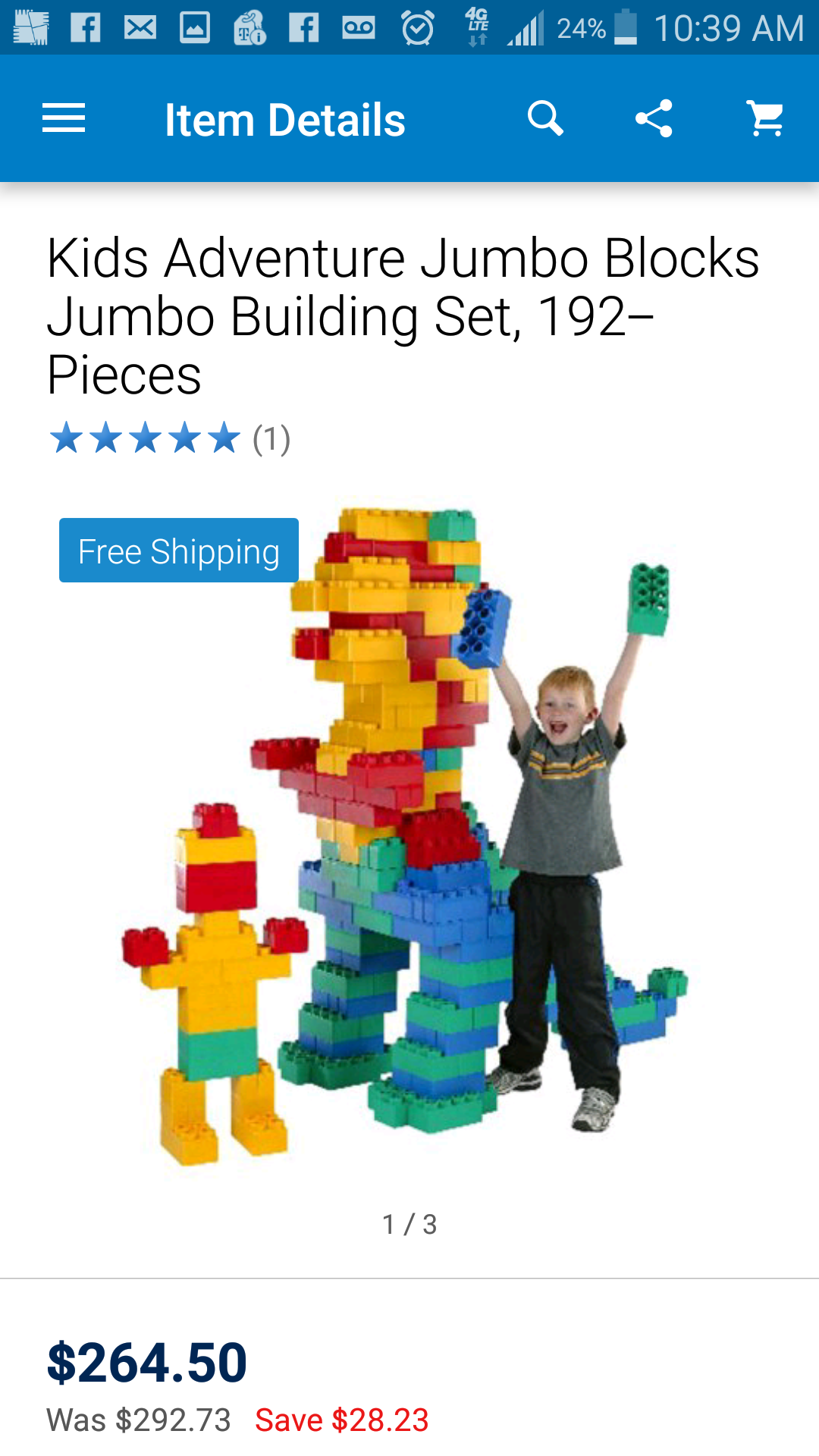 Brand new in box kids adventure jumbo blocks