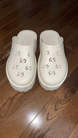 Gucci Perforated Gg Platform Women Mules