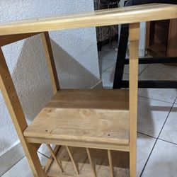 Small Table With Bottom Shelf 