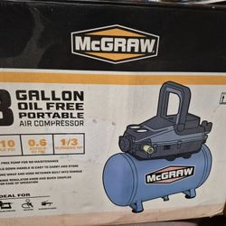 McGraw 3 Gallon, 110 PSI Hotdog Air Compressor 
