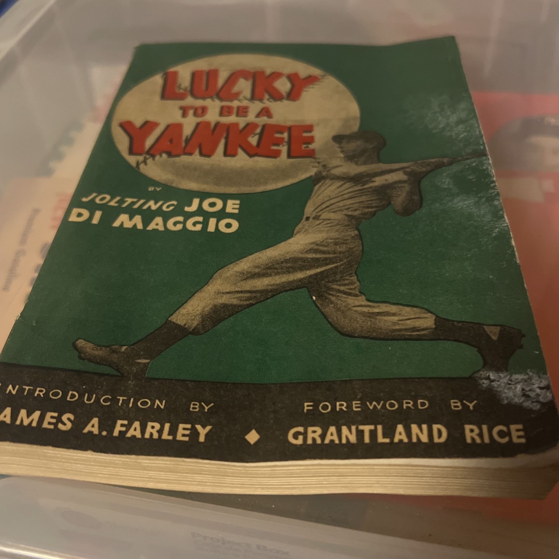 LUCKY TO BE A YANKEE ANTIQUE BOOK