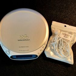 Sony Walkman Silver G-Protection Portable CD Player D-EJ360 W/Headphones! Works!