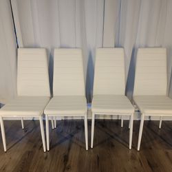 Brycen 18.1'' H Faux Leather Upholstered Metal Parsons Chair (Set of 4)