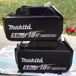 Makita 5.0ah Batteries Brand New...$140.... Pickup Only...