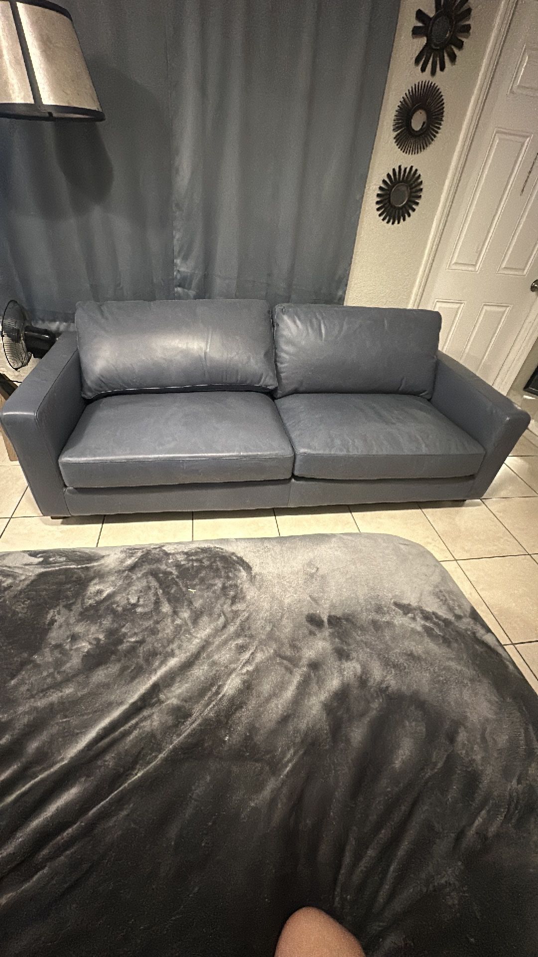 Moes Home Collection Leather Couch