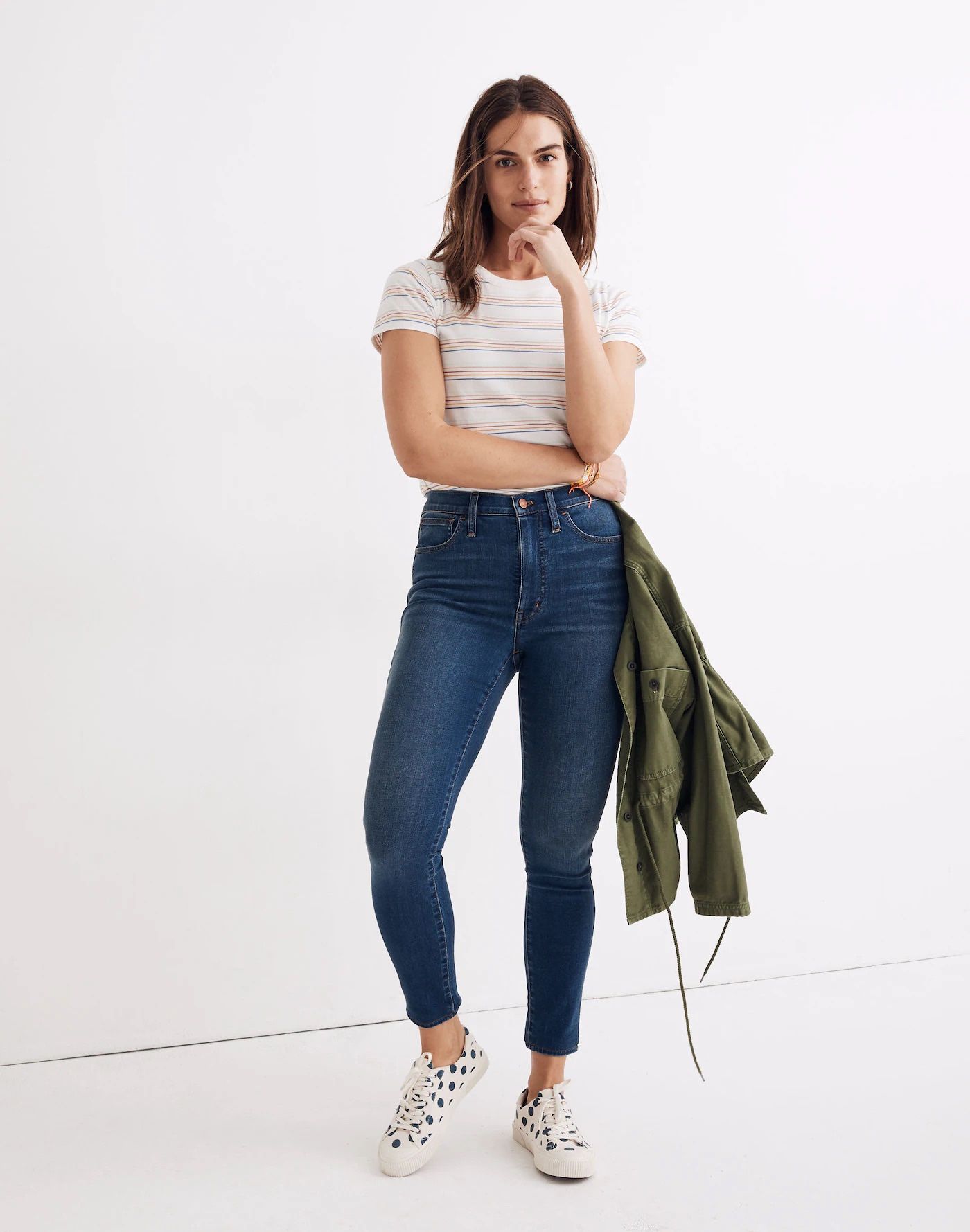 Madewell 10" High-Rise Skinny Jeans in Wendover Wash