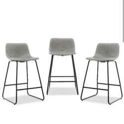 Set Of 3 Industrial Stools - LB22
