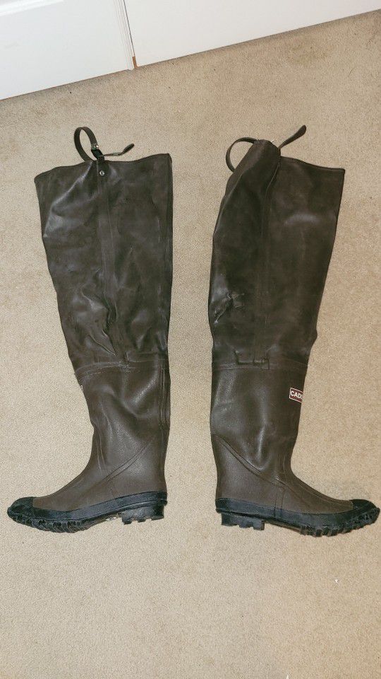 Caddis hip boots rubber waders size 13 brown Fishing Hunting work