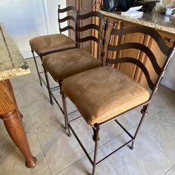3 Counter Height Iron Stools