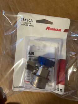 Robinair 18190A R-134a Low Side Service Coupler with Blue Actuator