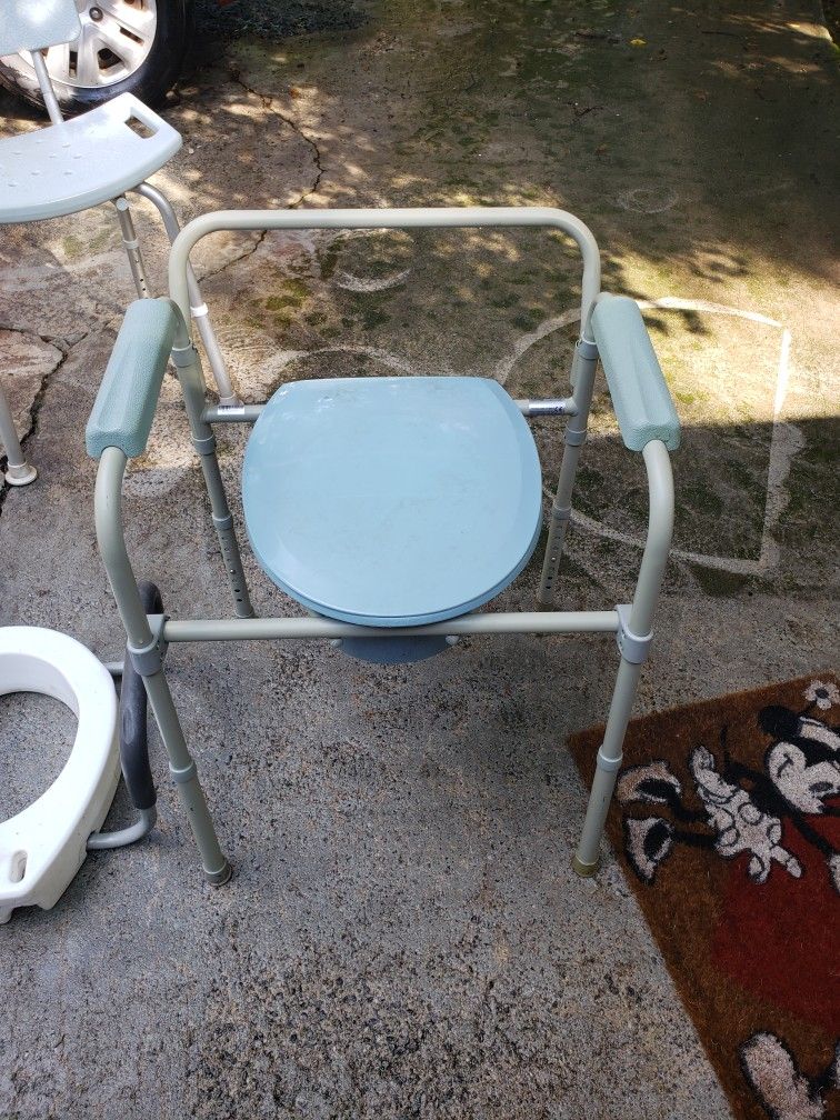 Bedside Toilet And Raised Toilet Seat