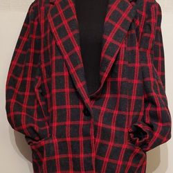 Vintage Worthington Plaid Blazer