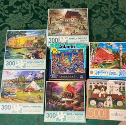 $2 Puzzles 300 & 500 Larger Pieces Complete