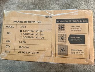 Ceiling Fan Black 52 inch