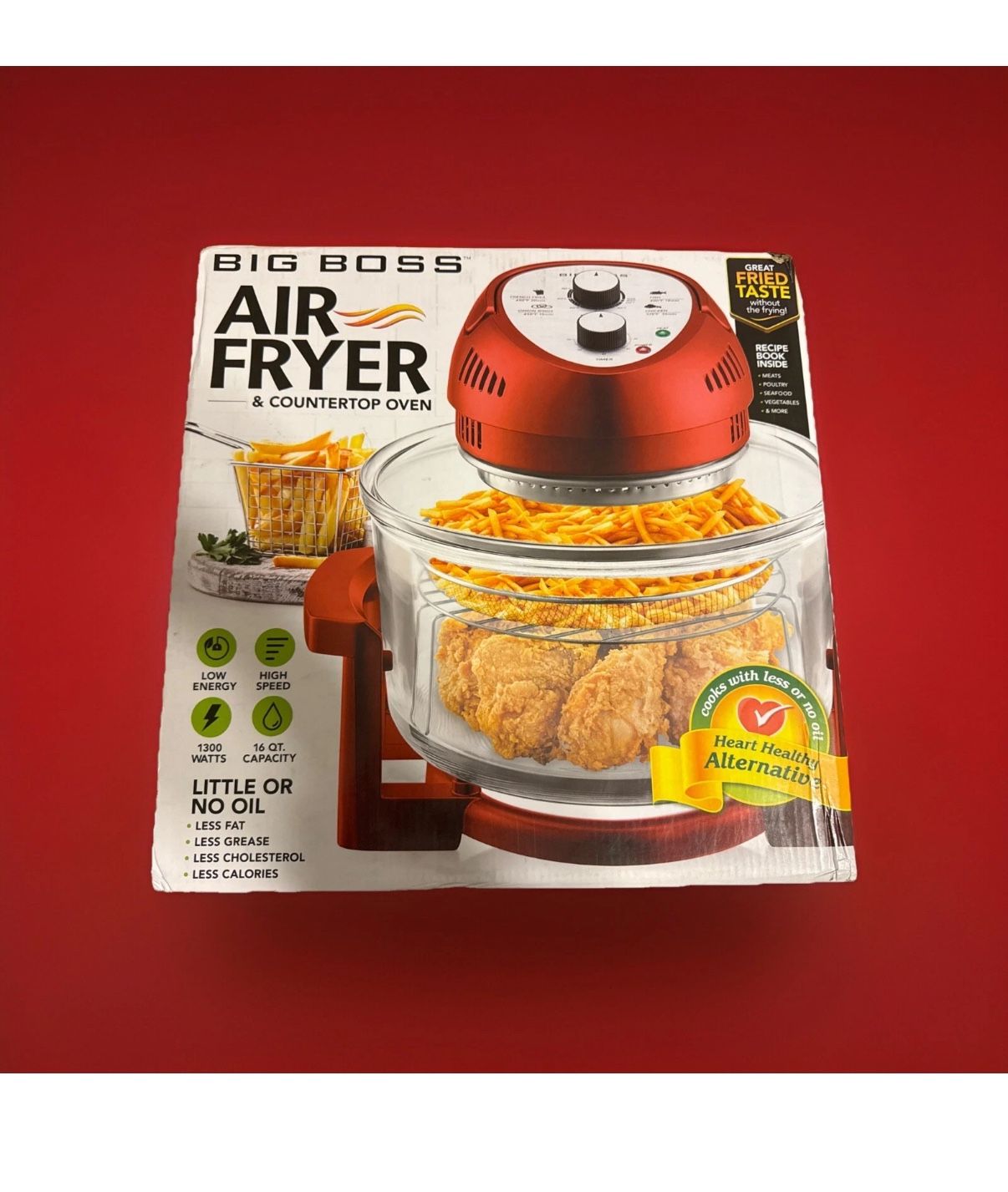 Air Fryer Big Boss 16Qt , Low Energy, 1300 Watts