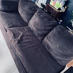 Free Sectional Brown Couch