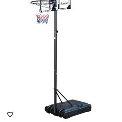 Rakon Portable Pool Basketball Hoop & Goal Basketball System Stand Height Adjustable 3.9ft -6.4ft with 37in Backboard & Wheels for Youth Kids Outdoor 
