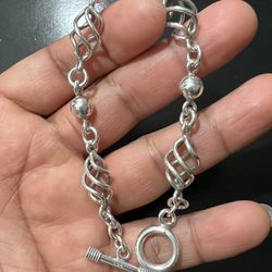 BEAUTIFUL STERLING SILVER BRACELET SIZE 8.5 FOR SALE 