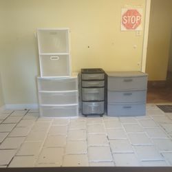 Four Space Saver Plastic Storage Pieces