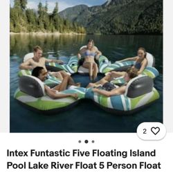 INTEX brand  5 Person Large Inflatable Lounging Pool Float with cup holder. In excellent condition. It’s available as long as you can see this post. U