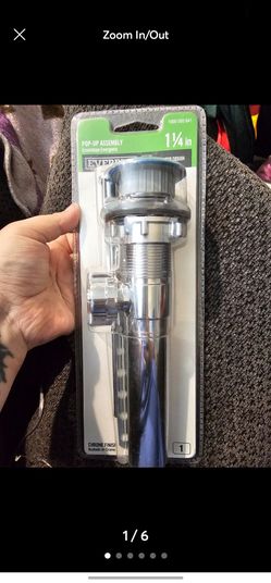 1-1/4 in. Pop-Up Assembly - Chrome Finish Sink Drain