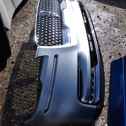20/20-2023 Lincoln Aviator Front Bumper Complete With Grill LED Fog Lights Lower Plastic And Chrome Bezel With Emblem