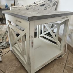 Wood End Table