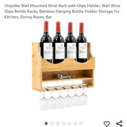 6 Bottles And 6 Glasses Wine Rack