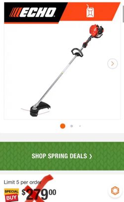 ECHO 21.2 cc Gas 2-Stroke Straight Shaft String Trimmer