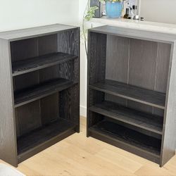 2 (two) Black IKEA Billy Shelves  Bookcase 