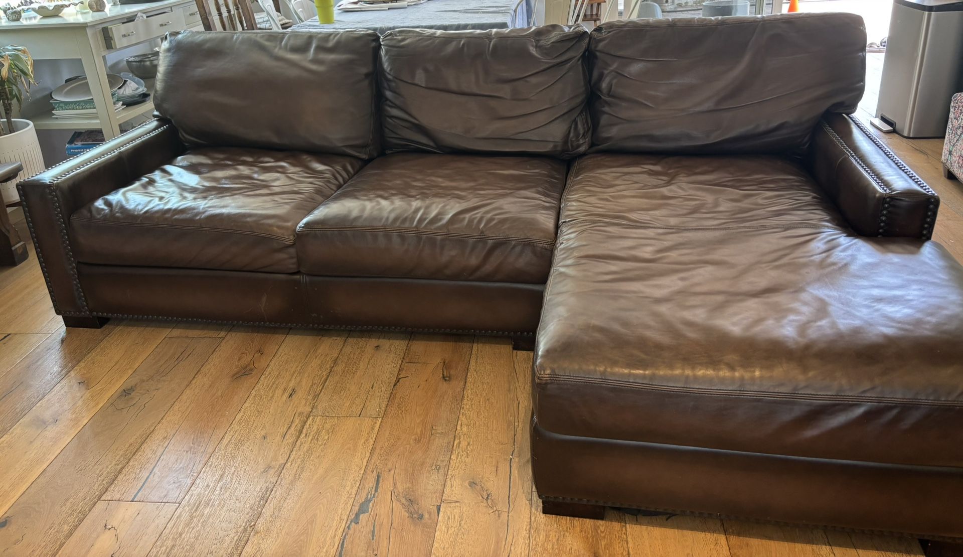 Pottery Barn Leather Sectional 