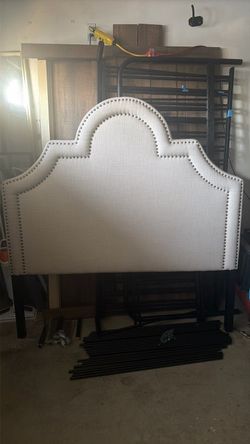 Cream beige queen head board