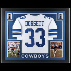 Tony Dorsett autographed jersey custom framed