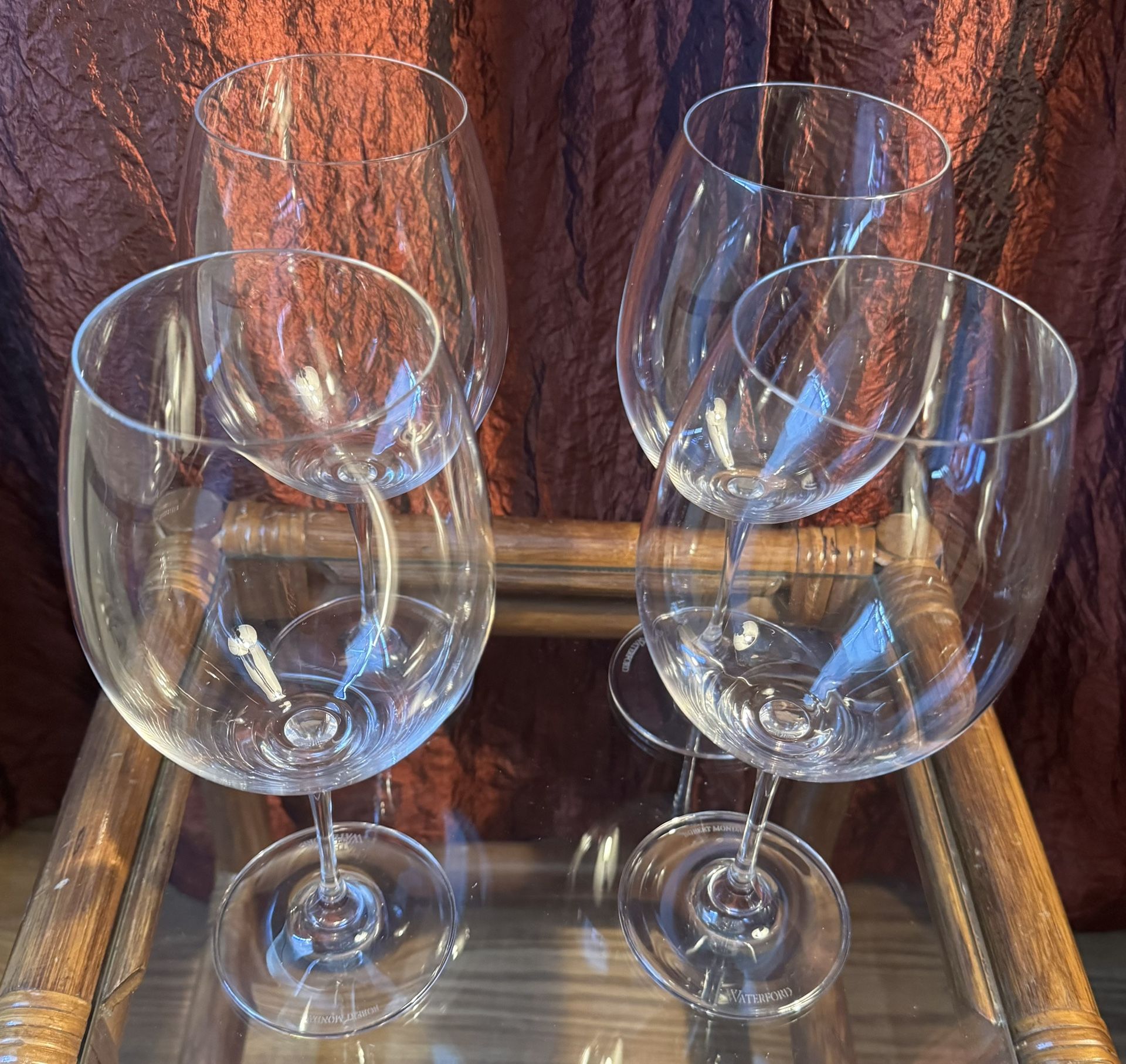 Waterford Robert Mondavi Crystal Wine Glasses Set Of 4