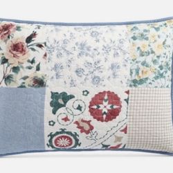 Martha Stewart Collection Country Flora Patchwork Standard Sham 20" x 28”