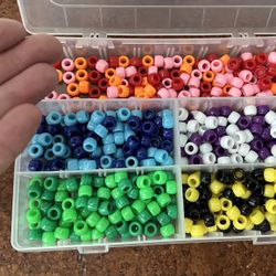 Assorted Pony Beads In Box