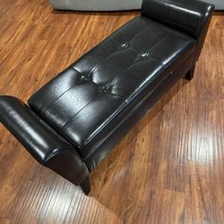 Brown Ottoman W / Storage