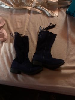 Blue high top boots for girl. Size 11