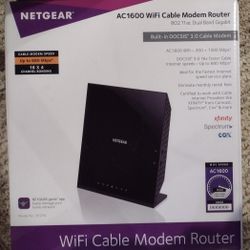 Netgear AC1600 wi Fi Cable Modem Router