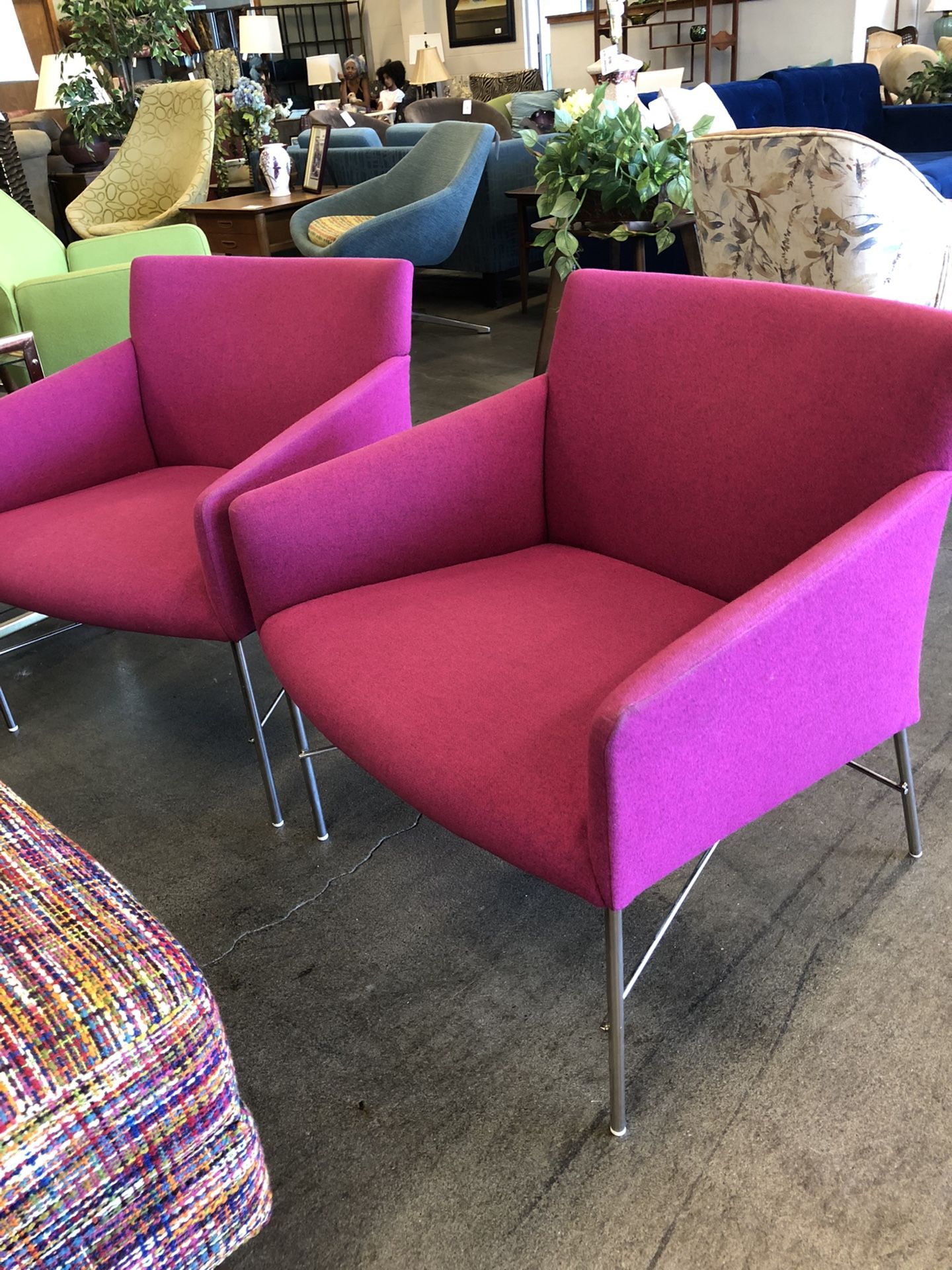 Matching Fuchsia Side Chairs (Multiple Available, Priced Individually